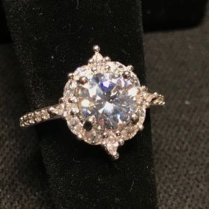 **SOLD** Size 6, “Diamond” Sterling Silver Ring